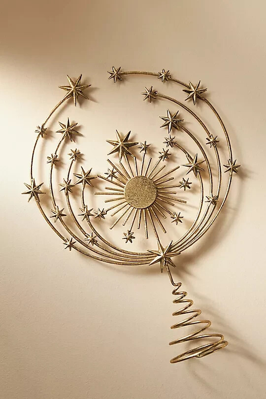 Anthropologie Hedy Tree Topper Stars Gold Celestial Starry Night Galaxy NEW Anthropologie Hedy Tree Topper Stars Gold Celestial Starry Night Galaxy NEW