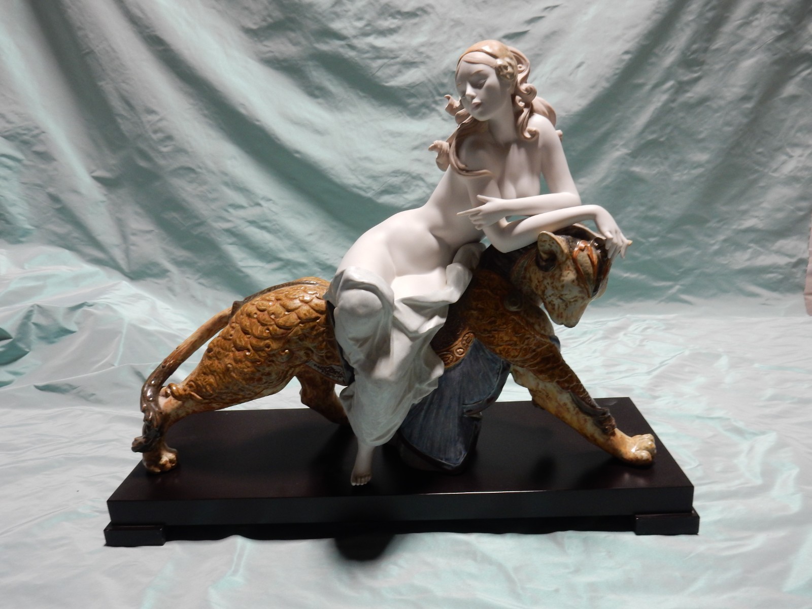 Lladro Bacchante with Feline Porcelain Figurine 010.11902