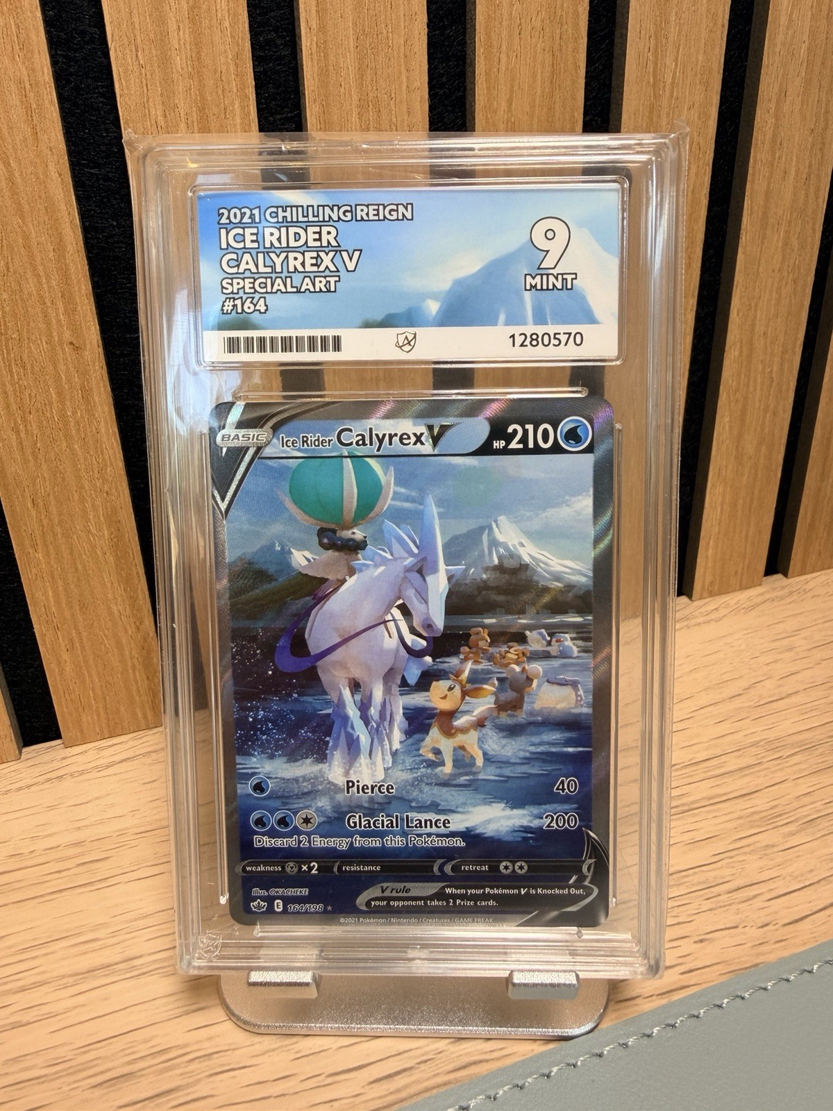 Pokemon Ice Rider Calyrex V 164/198 Chilling Reign Ace 9
