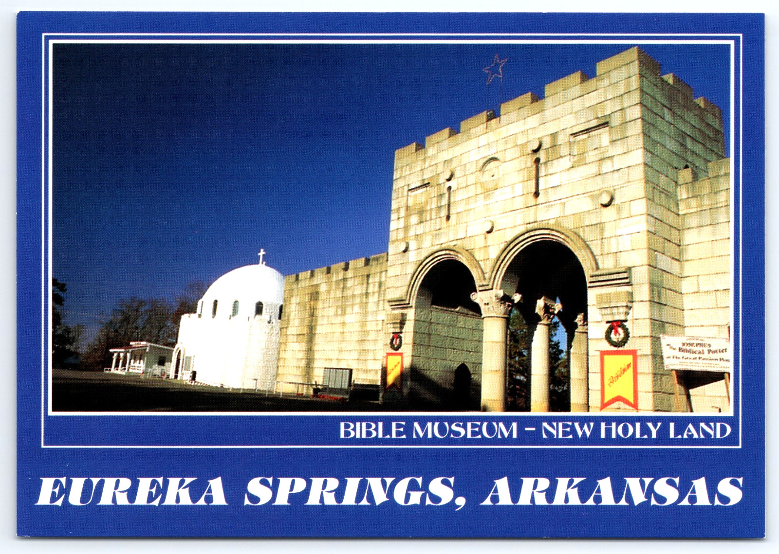 Eureka Springs Arkansas Bible Museum Building New Holy Land Photo Postcard