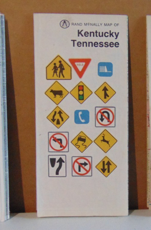 1975 Rand McNally Road Map of Kentucky and Tennessee