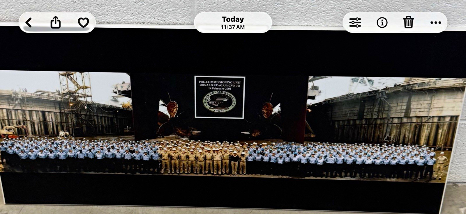 USS Ronald Reagan CVN-76 Pre-Commissioning Unit Photo 14 Feb 2001 Color