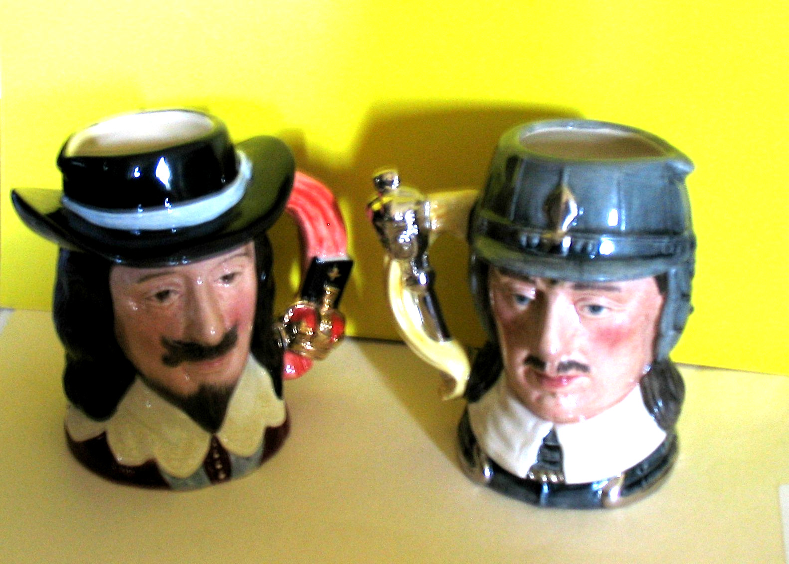 Royal Doulton Character Jug pair OLIVER CROMWELL & KING CHARLES I