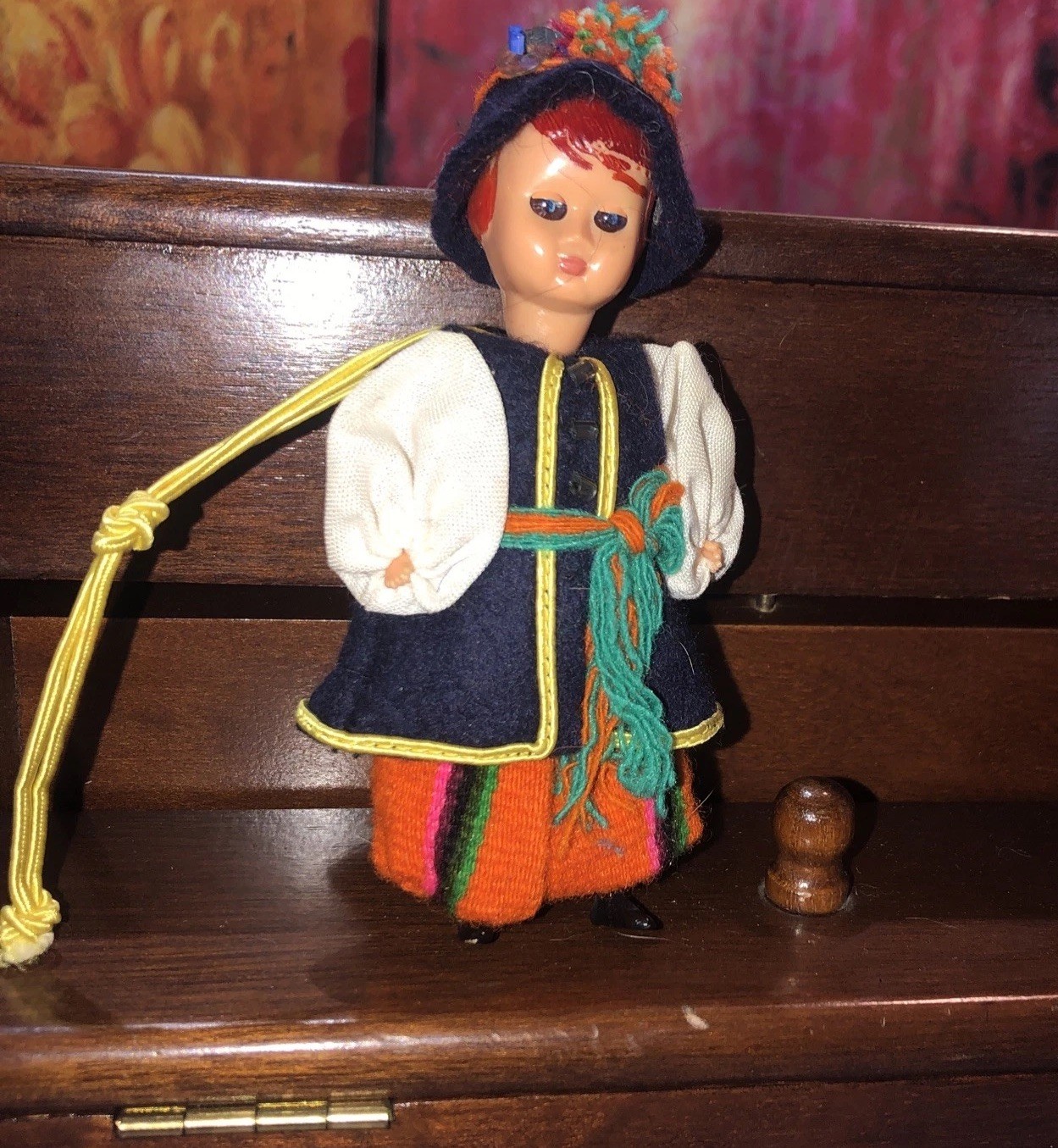 Vintage Polish Folk Doll Sztuka Łowicka Cepelia Box Tag Handmade Made in Poland Vintage Polish Folk Doll Sztuka Łowicka Cepelia Box Tag Handmade Made in Poland