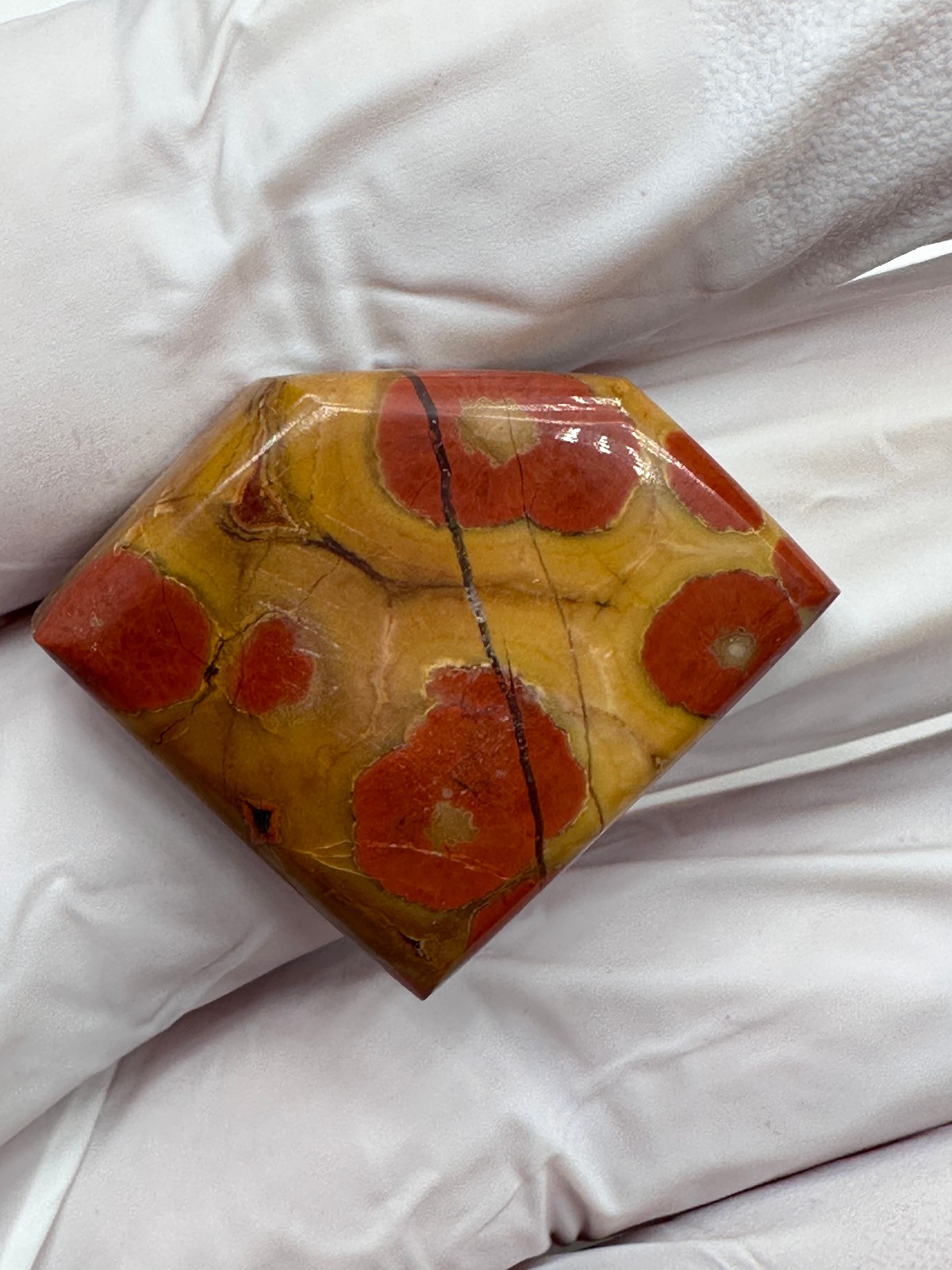 RARE ( 47 ct. ) Morgan Hill Poppy Jasper, Morgan Hill, California