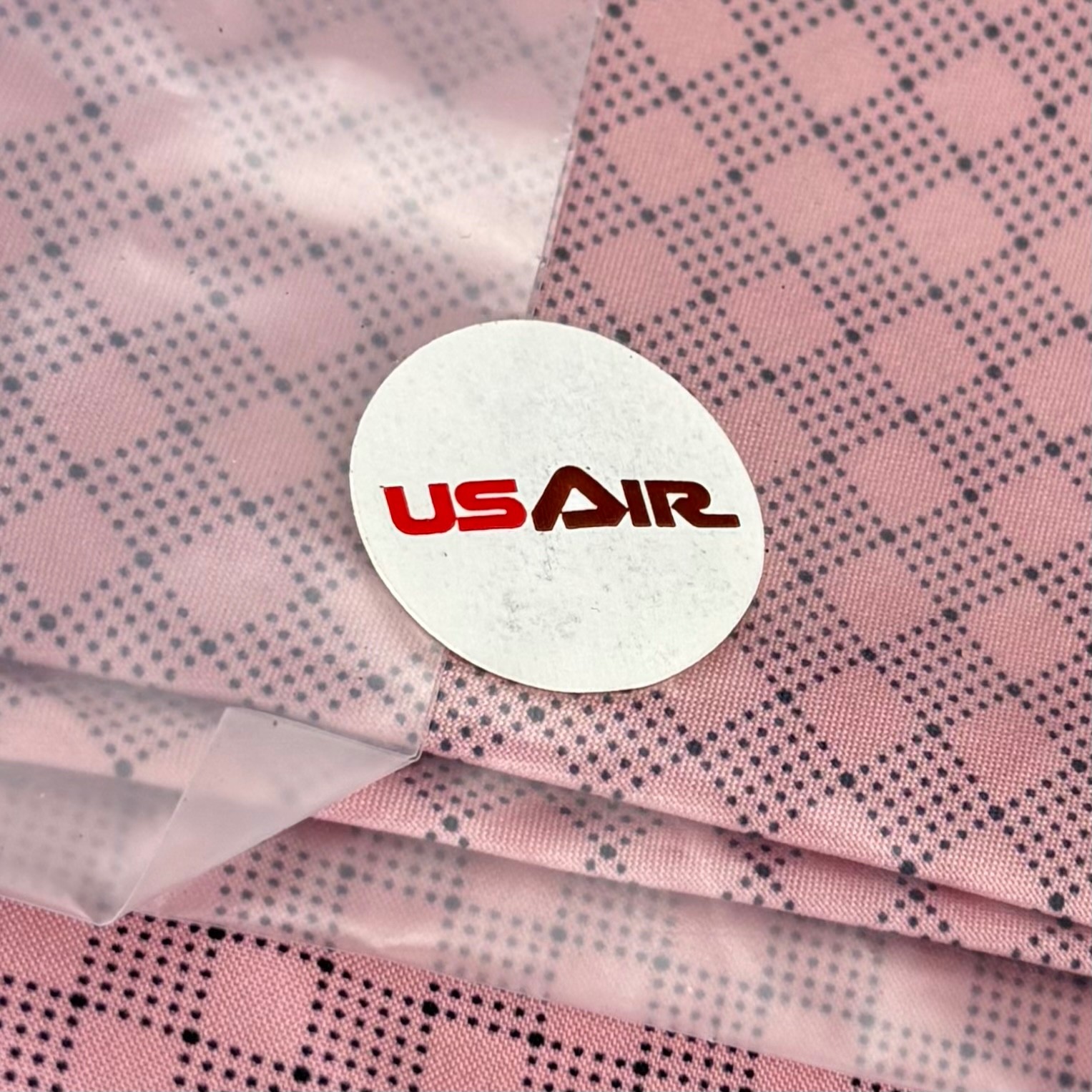 Vintage USAir Airline Cloth Cocktail Napkins Lot of 5 Unused 1980s NOS Packaged