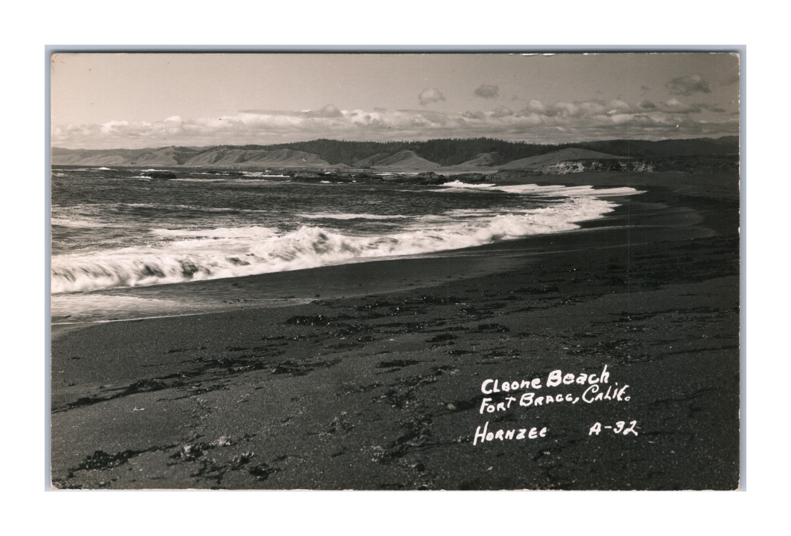 Vintage UU RPPC CLEONE BEACH Fort Bragg CA Mendocino County Coastline Hornzee Vintage UU RPPC CLEONE BEACH Fort Bragg CA Mendocino County Coastline Hornzee