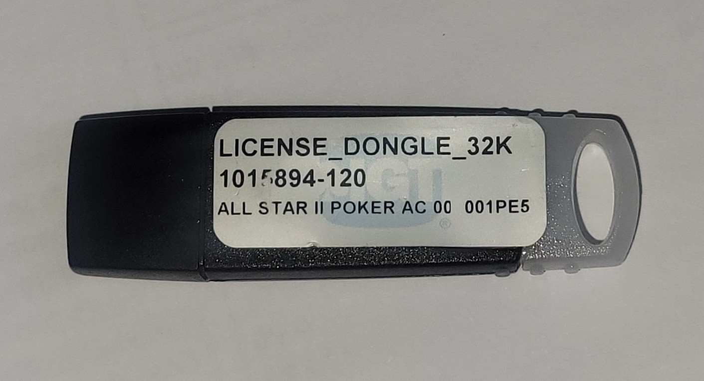 IGT LICENSE DONGLE ONLY ALL STAR II POKER AC 00 001PE5 Casino Slot