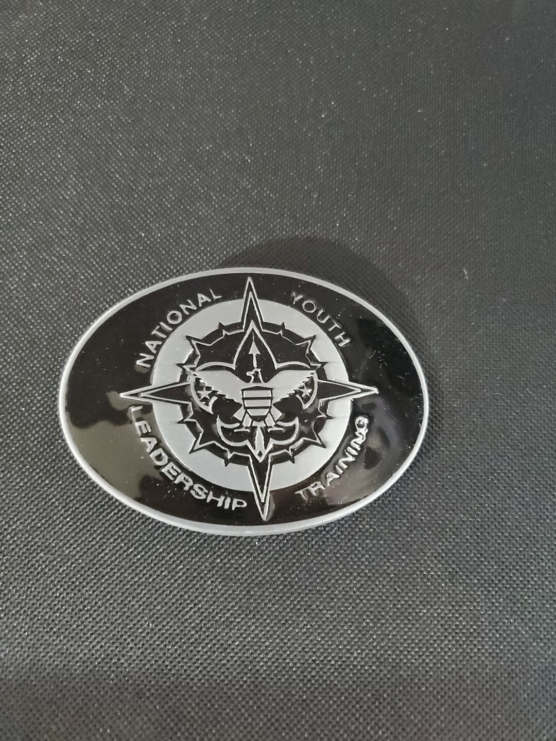 Boy Scouts Of America National Youth Leadership Training Belt Buckle Black Metal