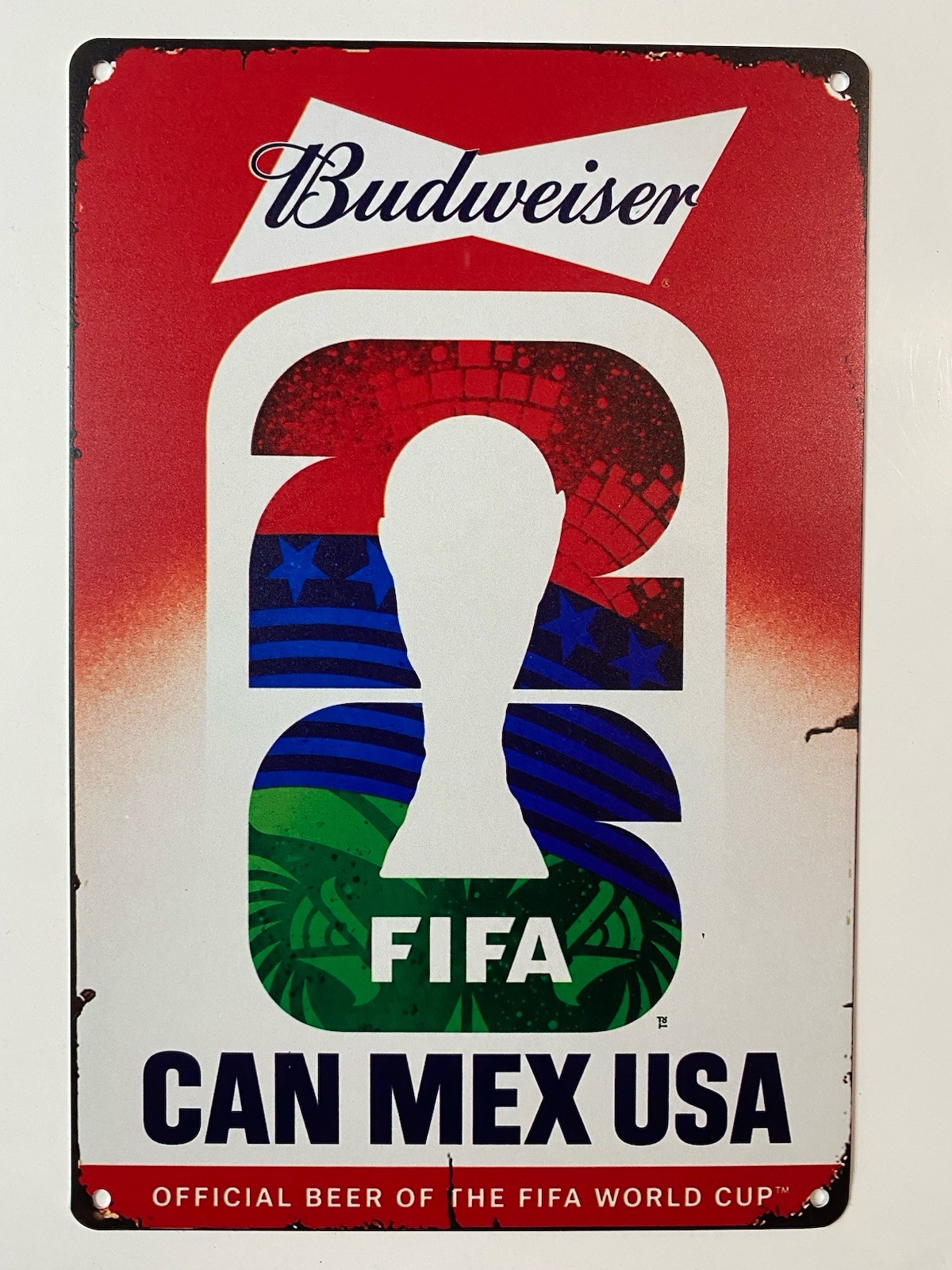 Budweiser Beer FIFA World Cup 2026 Sign - Canada Mexico United States Bud Light