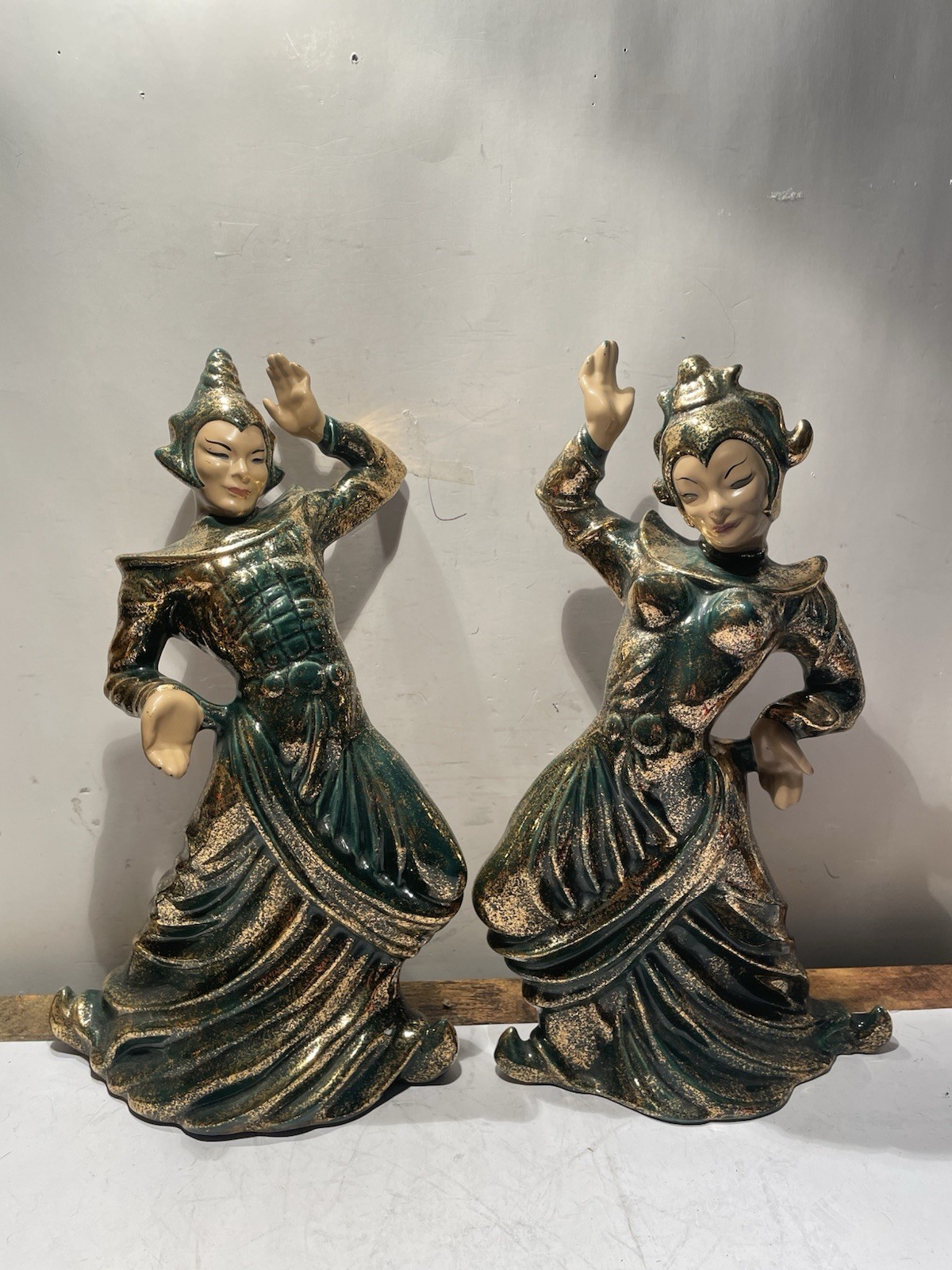 Vtg Gilner California MCM Male & Female Dancers Figurine Made In USA 13” H SH