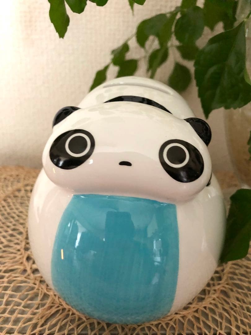 Rare Tare Panda Piggy Bank Licensed Temari Collectible Used