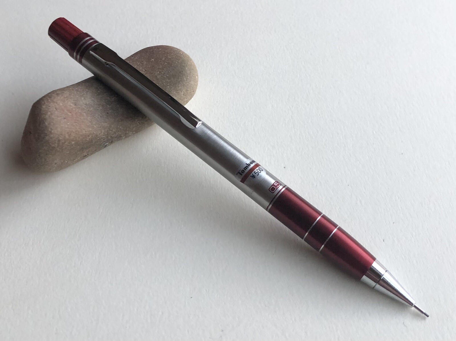 Vintage TOMBOW 500 Mechanical Pencil .5mm Lead Sticker NOS Red Silver M21 Japan Vintage TOMBOW 500 Mechanical Pencil .5mm Lead Sticker NOS Red Silver M21 Japan
