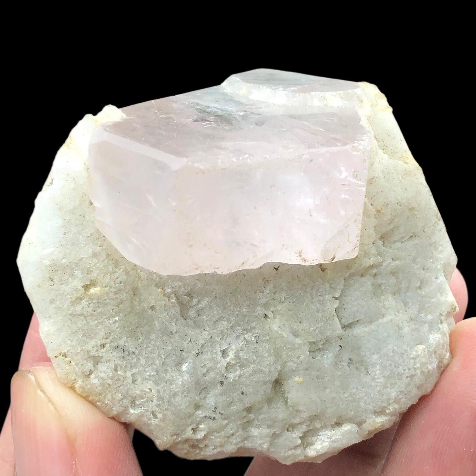 78g Natural Morganite on Feldspar Matrix | Afghanistan Mineral Specimen