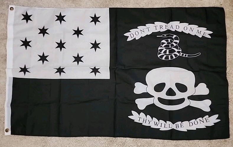 VETERANS EXEMPT FLAG - WAR OF 1812 - DON\'T TREAD ON ME - THY WILL BE DONE