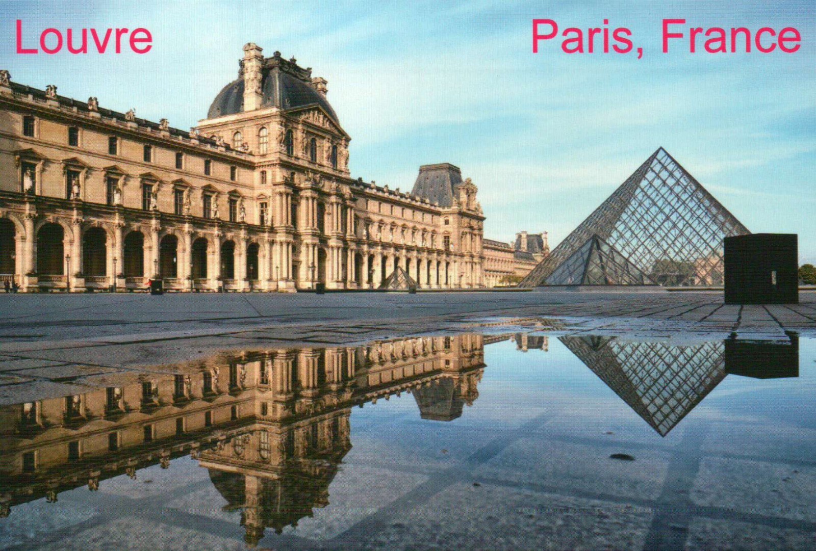 The Louvre Paris France, World\'s Largest Art Museum, Pyramid Entrance - Postcard