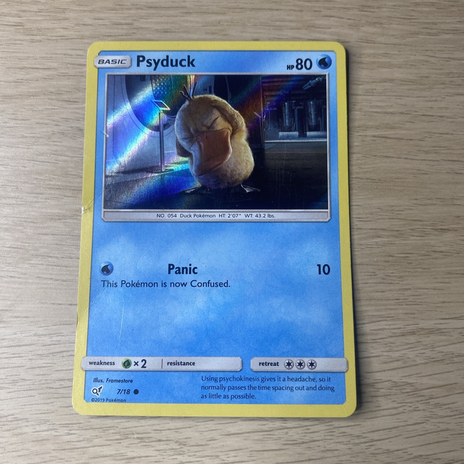 The Pokémon Company Pokémon TCG Psyduck 7/18 Detective Pikachu Holo Common The Pokémon Company Pokémon TCG Psyduck 7/18 Detective Pikachu Holo Common