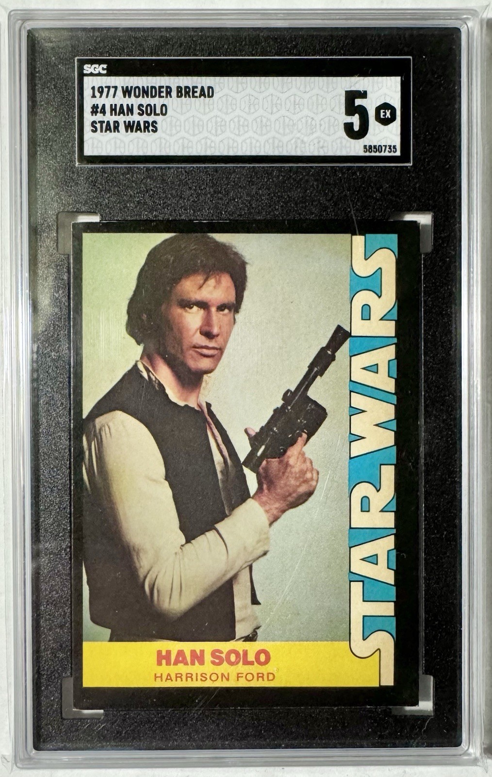1977 Star Wars Wonder Bread #4 Han Solo SGC 5