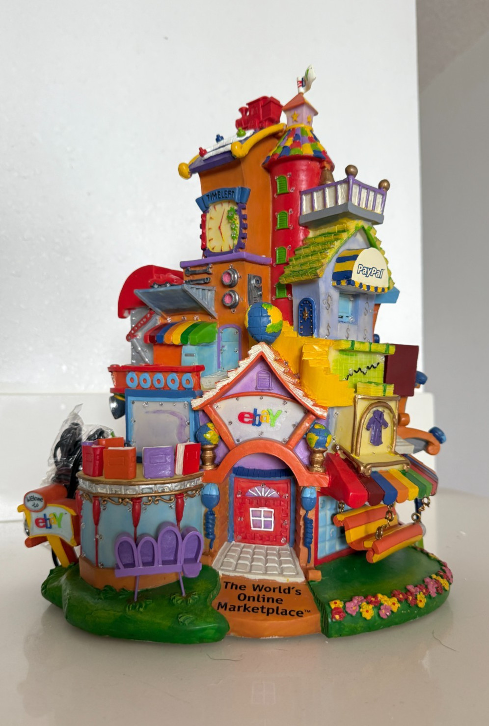 RARE Vintage eBay Marketplace Community Tower Light-Up Sculpture 13.5\ RARE Vintage eBay Marketplace Community Tower Light-Up Sculpture 13.5\
