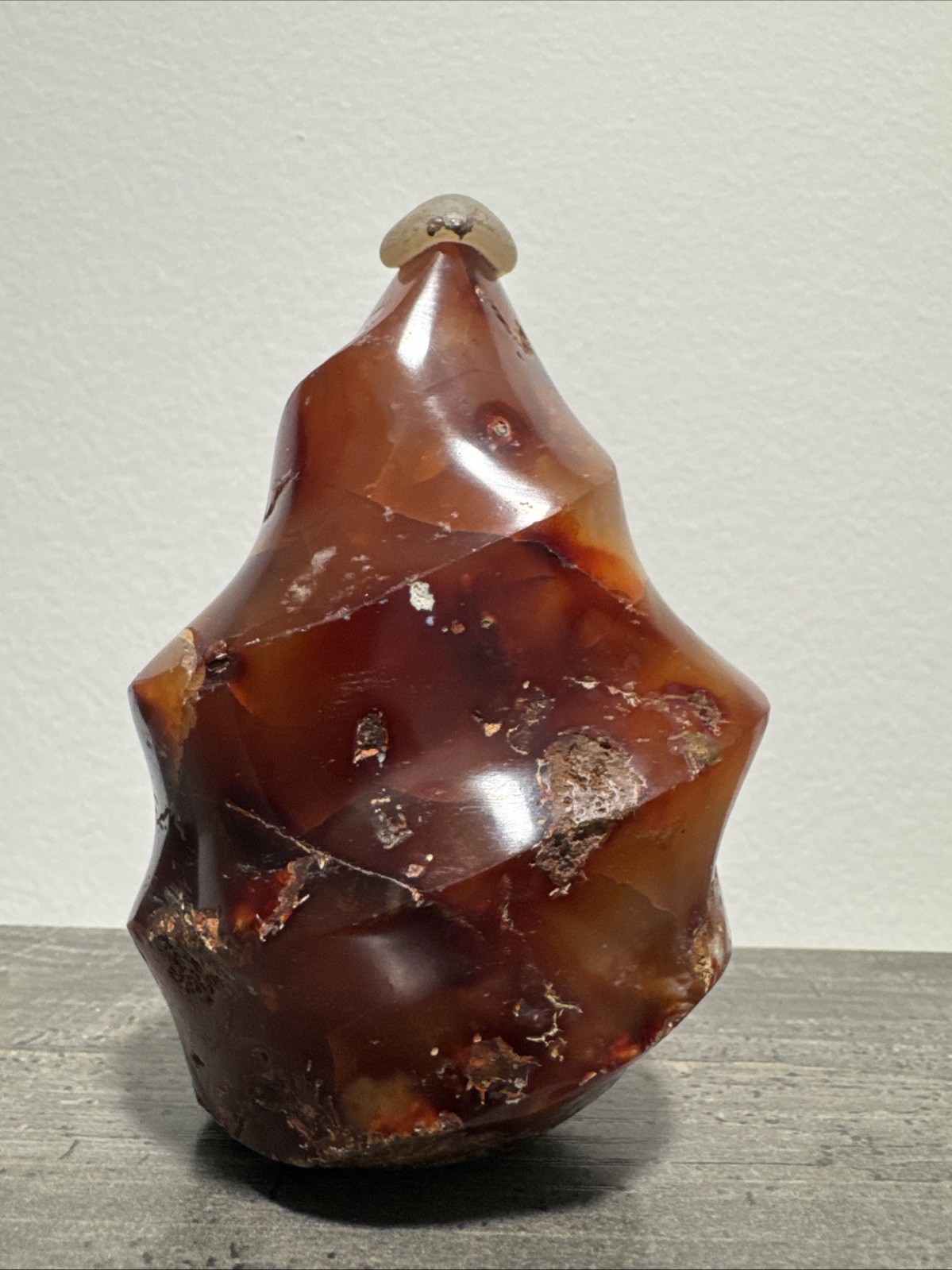 Carnelian Crystal Flame Carving 455 Grams 4.5”