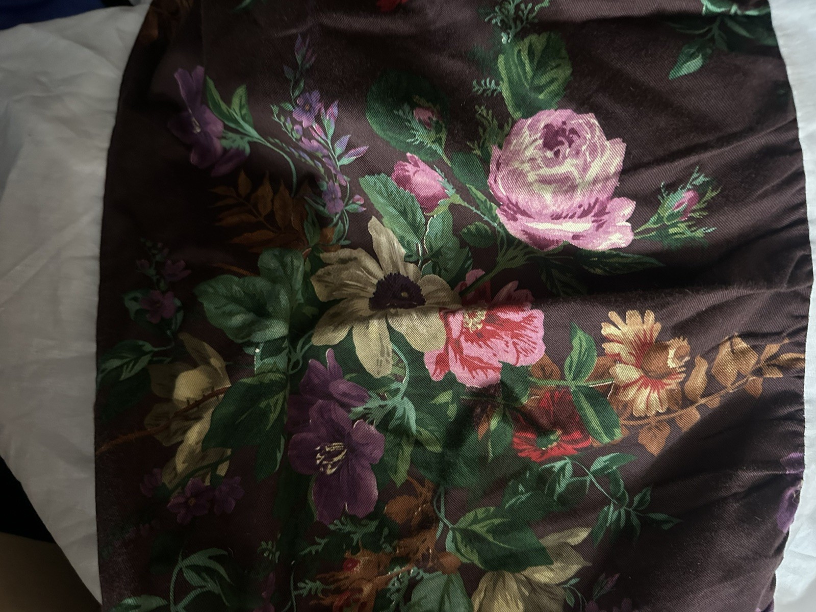 Vintage Ralph Lauren Queen Bed Skirt Dust Ruffle Brittany Floral French Country