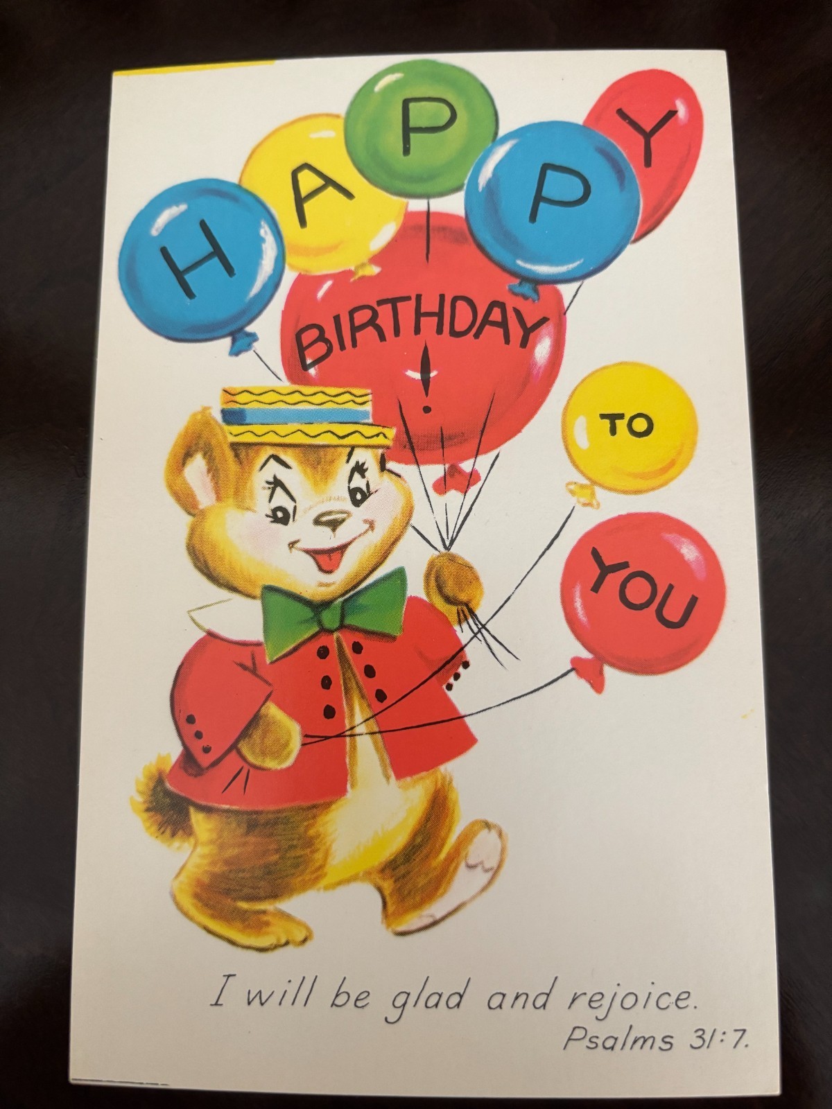 Vintage Happy Birthday Postcard Unused Kitschy