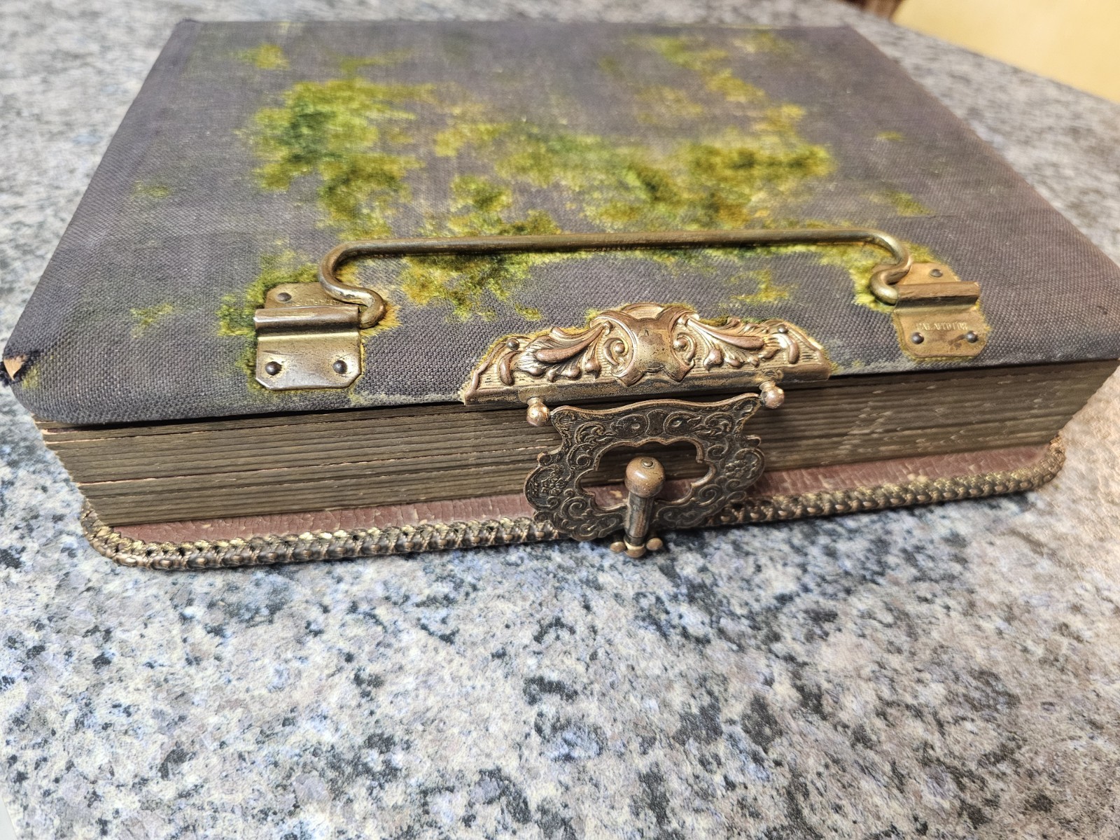 Antique Victorian Cabinet Card Photo Album With Clasp w/ 60+ Photos Vintage 