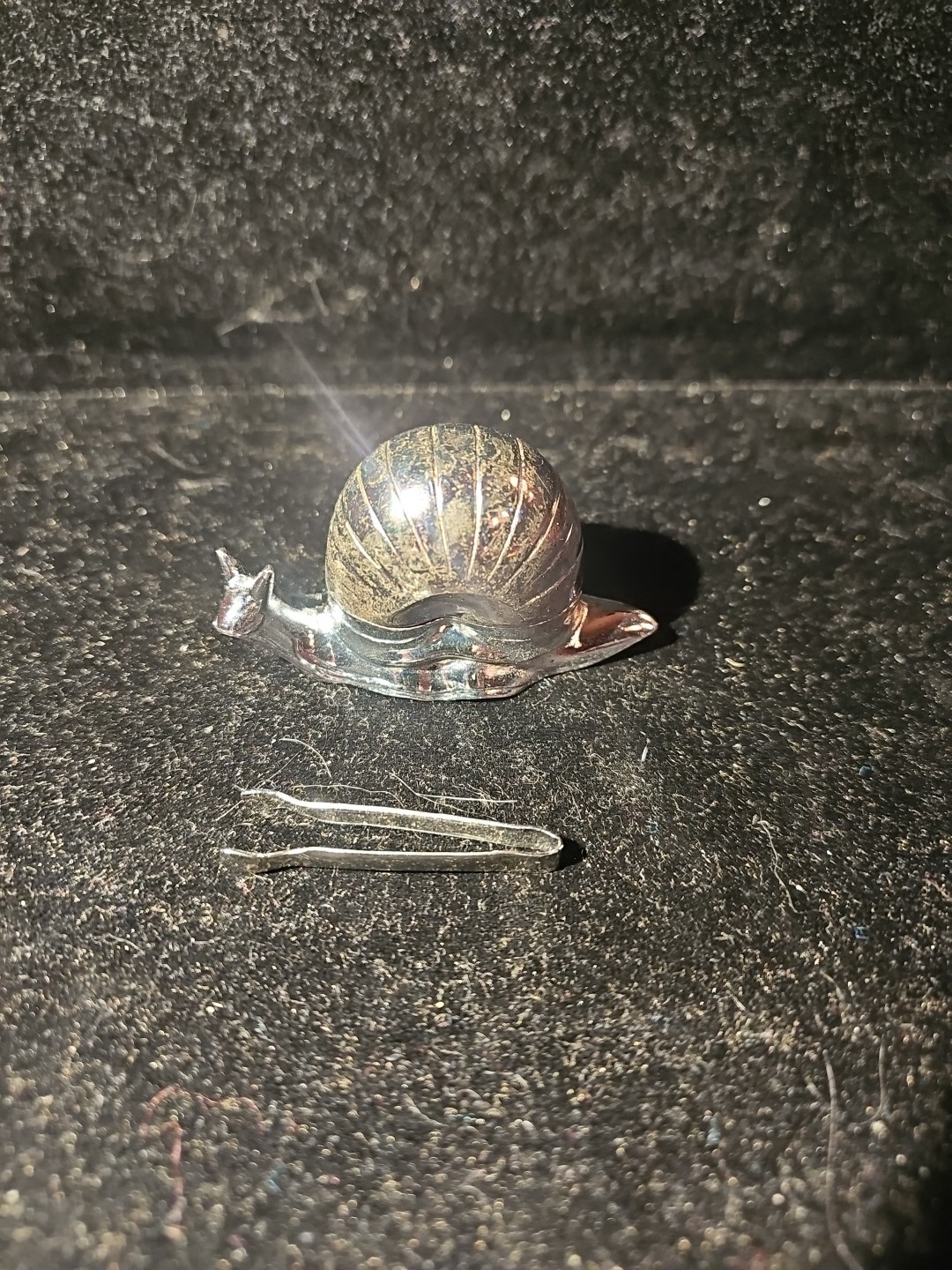 Vtg. Silver Plated Snail Dish Escargot 1960s France 