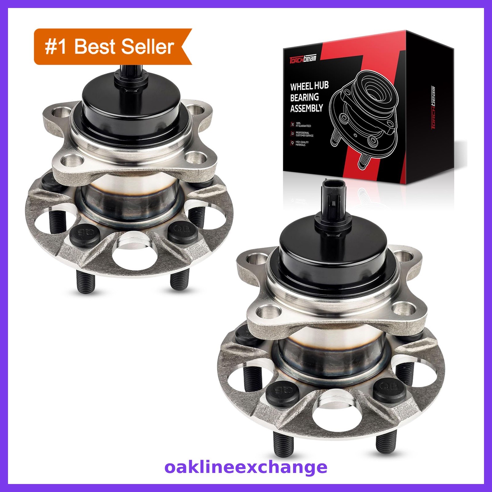 Torchbeam 512505 Rear Wheel Bearing and Hub Assembly 2 Pack