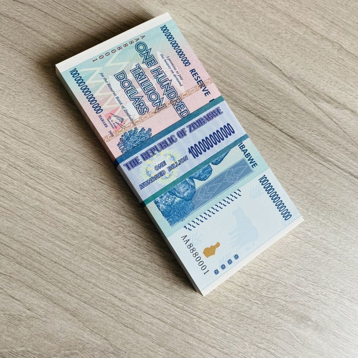 Full Bundle Zimbabwe 100 Trillion Dollars Banknote 2008/AA Collectibles ZIM Note Full Bundle Zimbabwe 100 Trillion Dollars Banknote 2008/AA Collectibles ZIM Note