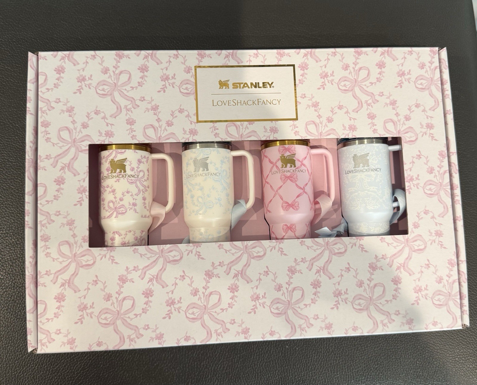 LoveShackFancy X Stanley Holiday Ornament Set. Brand new - (4) 2025 Ornaments