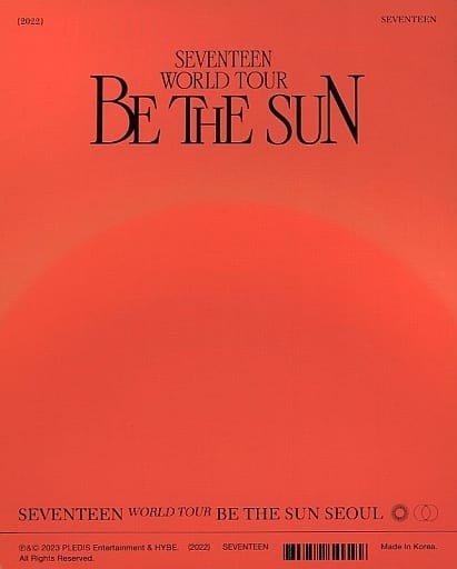 SEVENTEEN World Tour Be The Sun Seoul DVD 2022 Concert