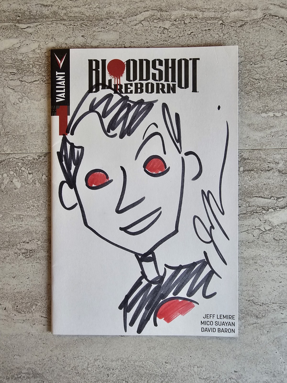 Bloodshot Reborn Jeff Lemire Signed/Sketched Valiant Comics
