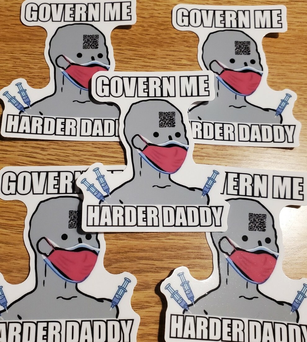 GOVERN ME HARDER NPC Stickers 5 PACK LOT PLANDEMIC OBEY SHEEPLE 🐑 Anti Mask 😷 