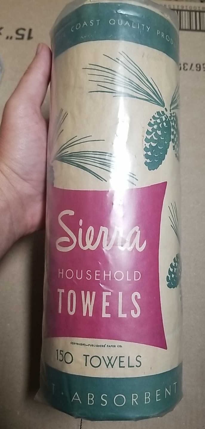 Vintage Sierra Household Towels 150 Roll Un-used  General Store  Nos