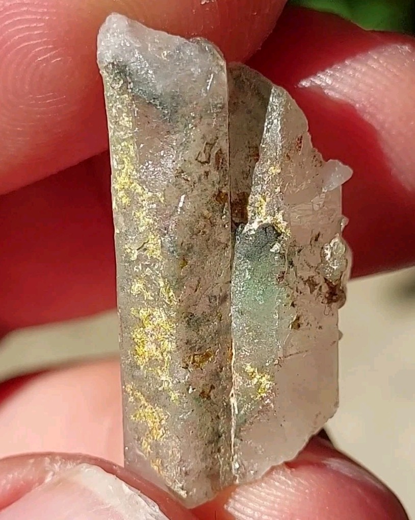 LOVELY AJOITE & HEMATITE INCLUDED QUARTZ FROM MESSINA MINE, SOUTH AFRICA 