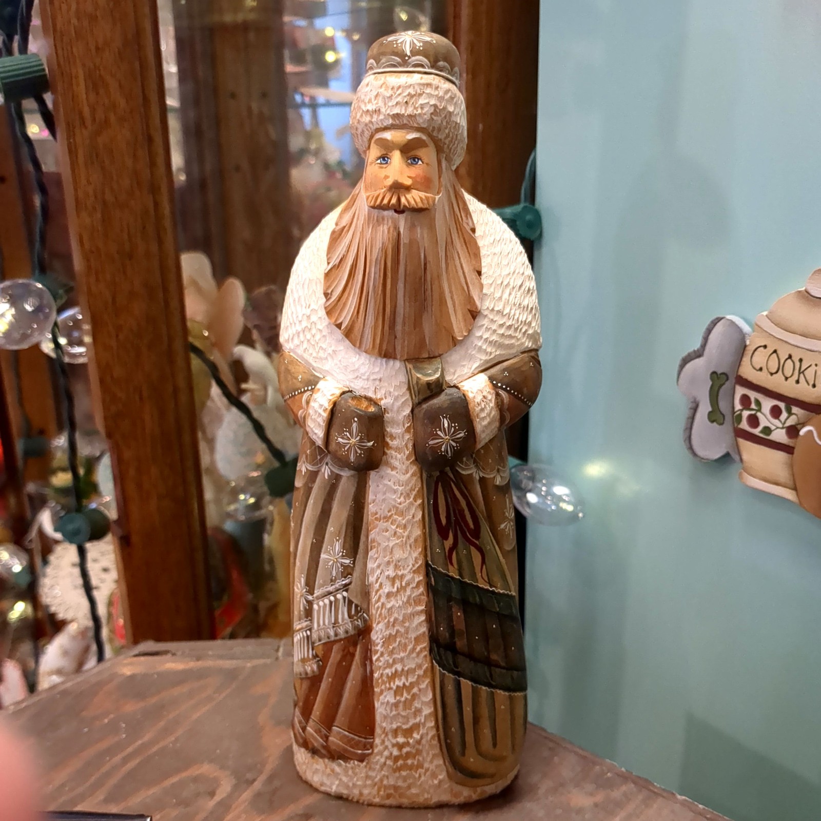 Authentic Hand-Carved Russian Bogorodskoye Father Frost Woodà Figurine - Signed
