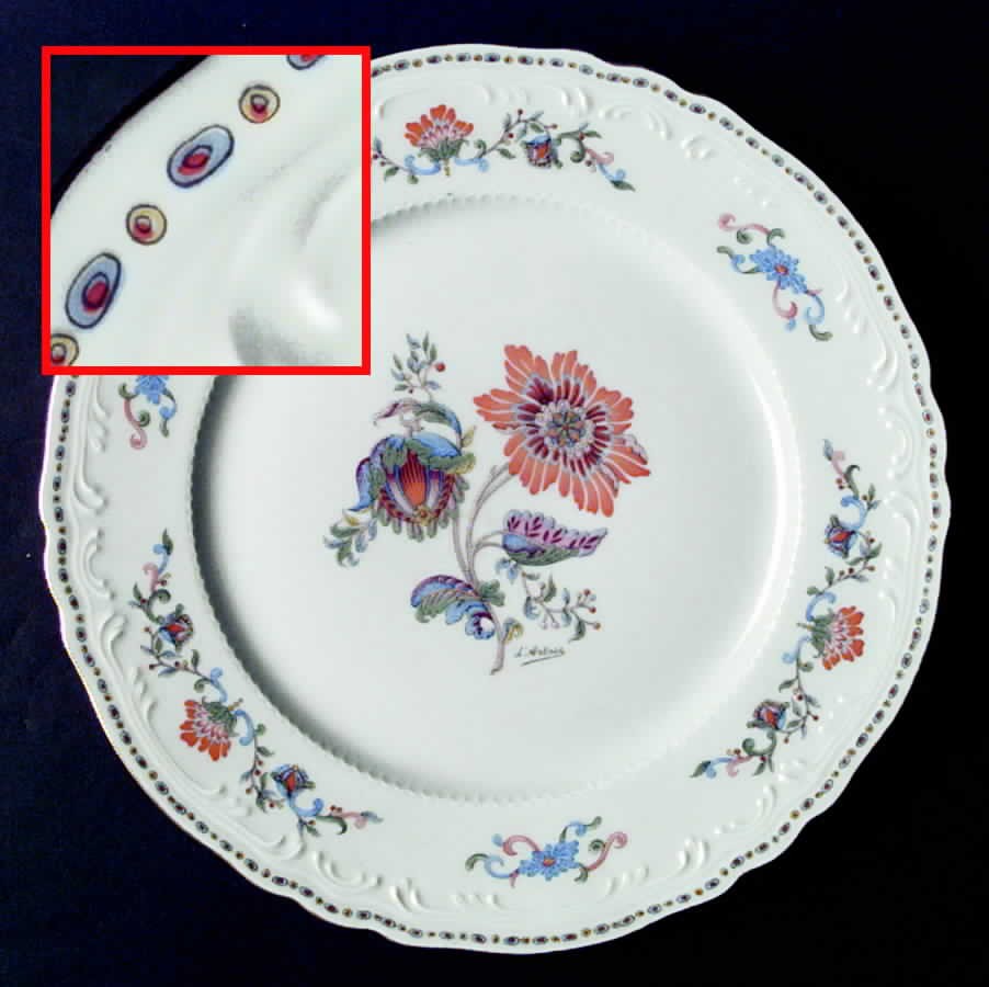 Royal Limoges Persan Rouge Dinner Plate 724519