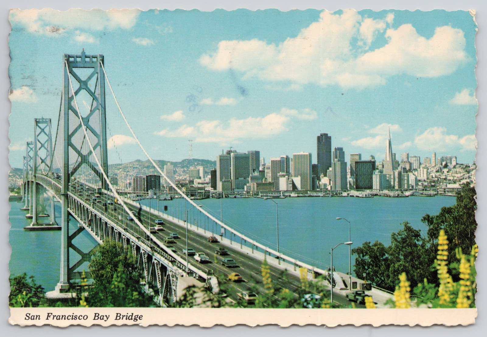 Postcard San Francisco CA The Bay Bridge Posted 1977 4x6 Vtg
