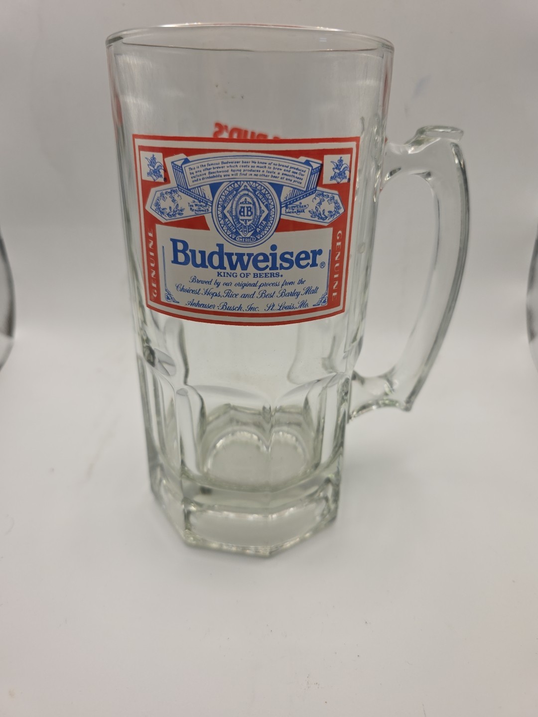Vintage Budweiser Beer Stein Mug 32oz Heavy Thick Glass This Bud\'s For You