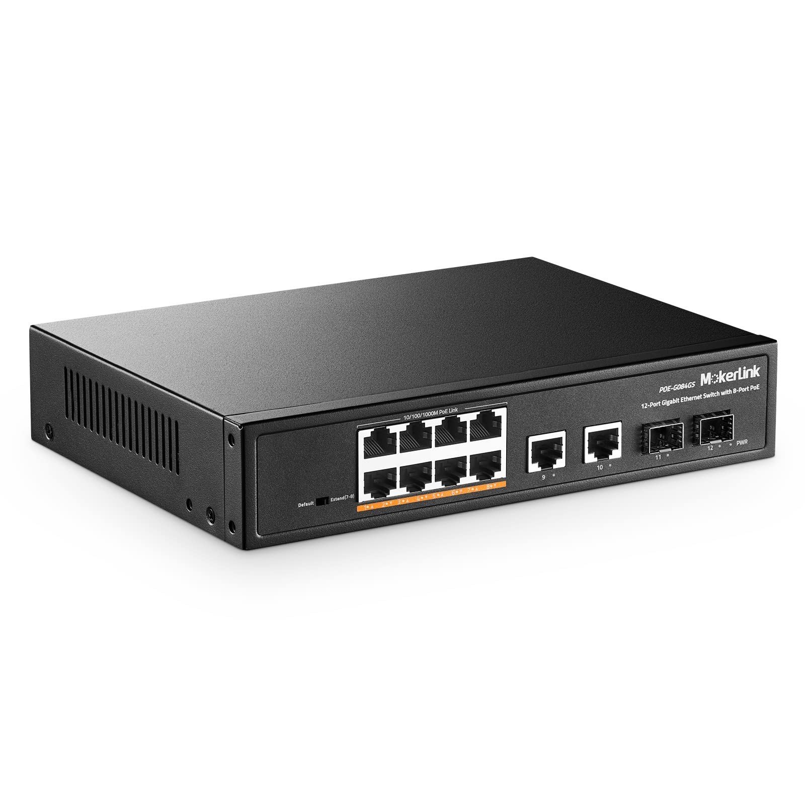MokerLink 12 Port Gigabit Ethernet Switch, 8 GE PoE+, 2 GE Uplink, 2 Gigabit ... MokerLink 12 Port Gigabit Ethernet Switch, 8 GE PoE+, 2 GE Uplink, 2 Gigabit ...