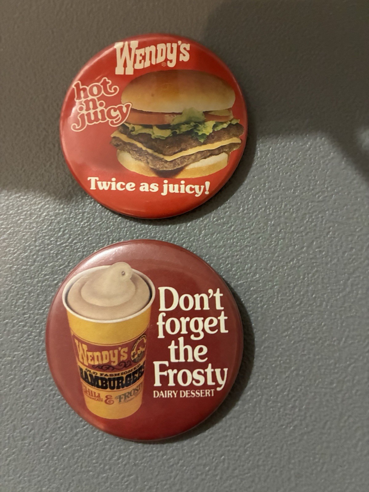 Vintage Wendy Restaurant Pin back Button
