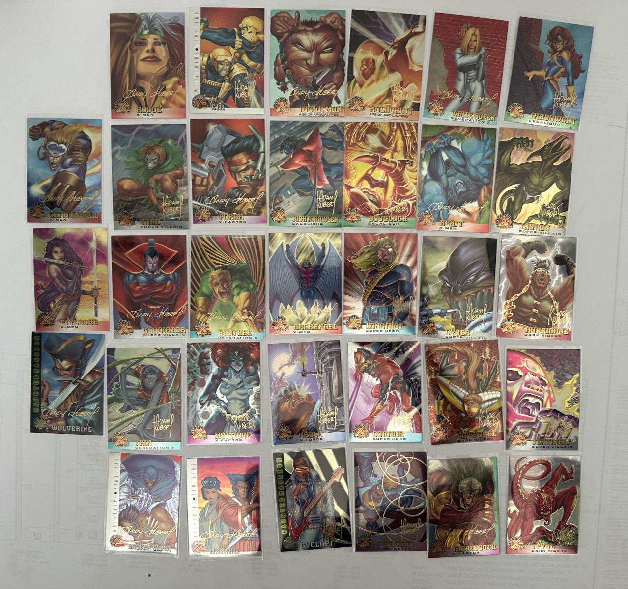 1995 Fleer Ultra X-Men All Chromium Gold Signature Parallel Card 