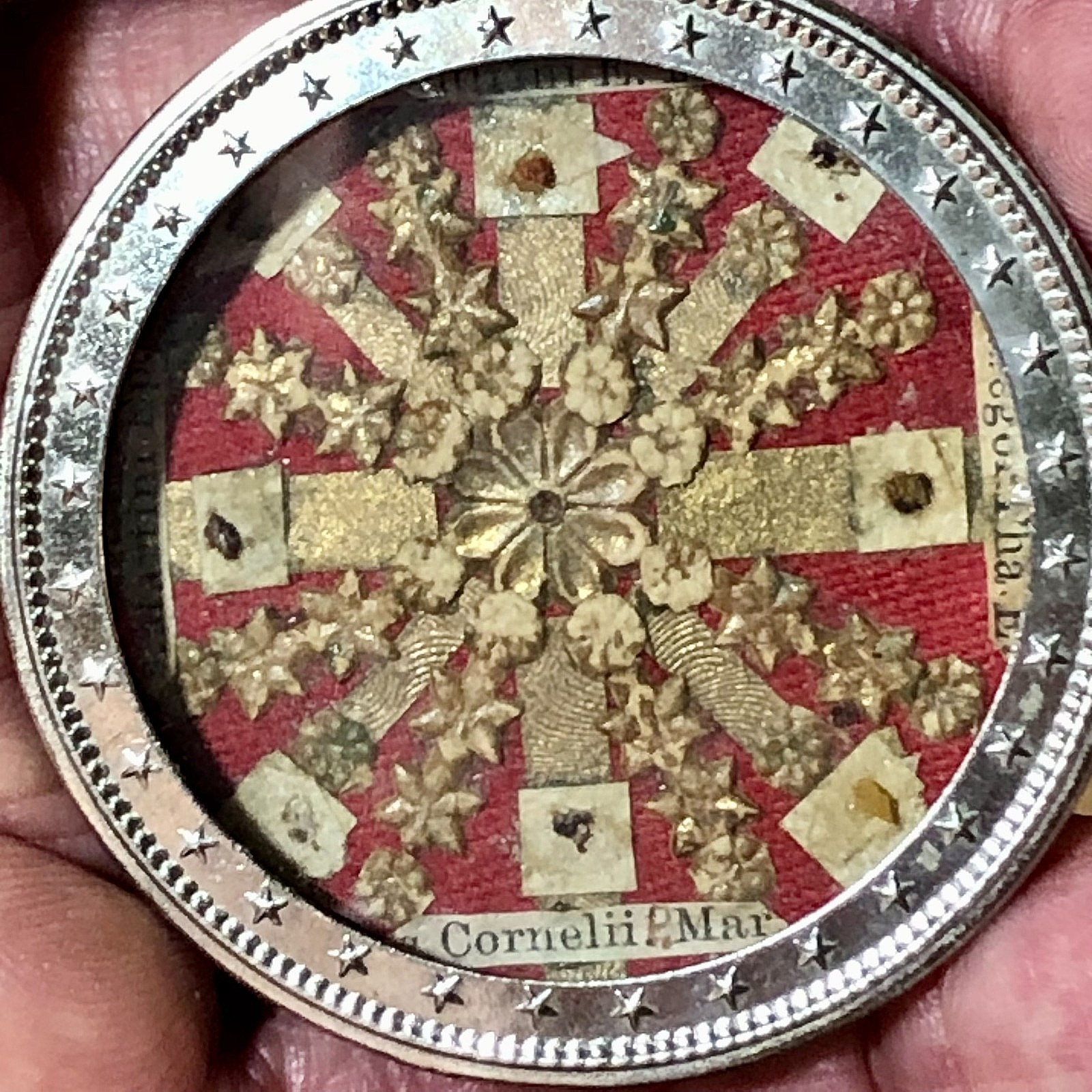 RELIC 8 SAINTS ✝ VELO BVM SIMEON GREGORY MARTIN CONRNELIUS MARCELLUS CHRYSOGONUS