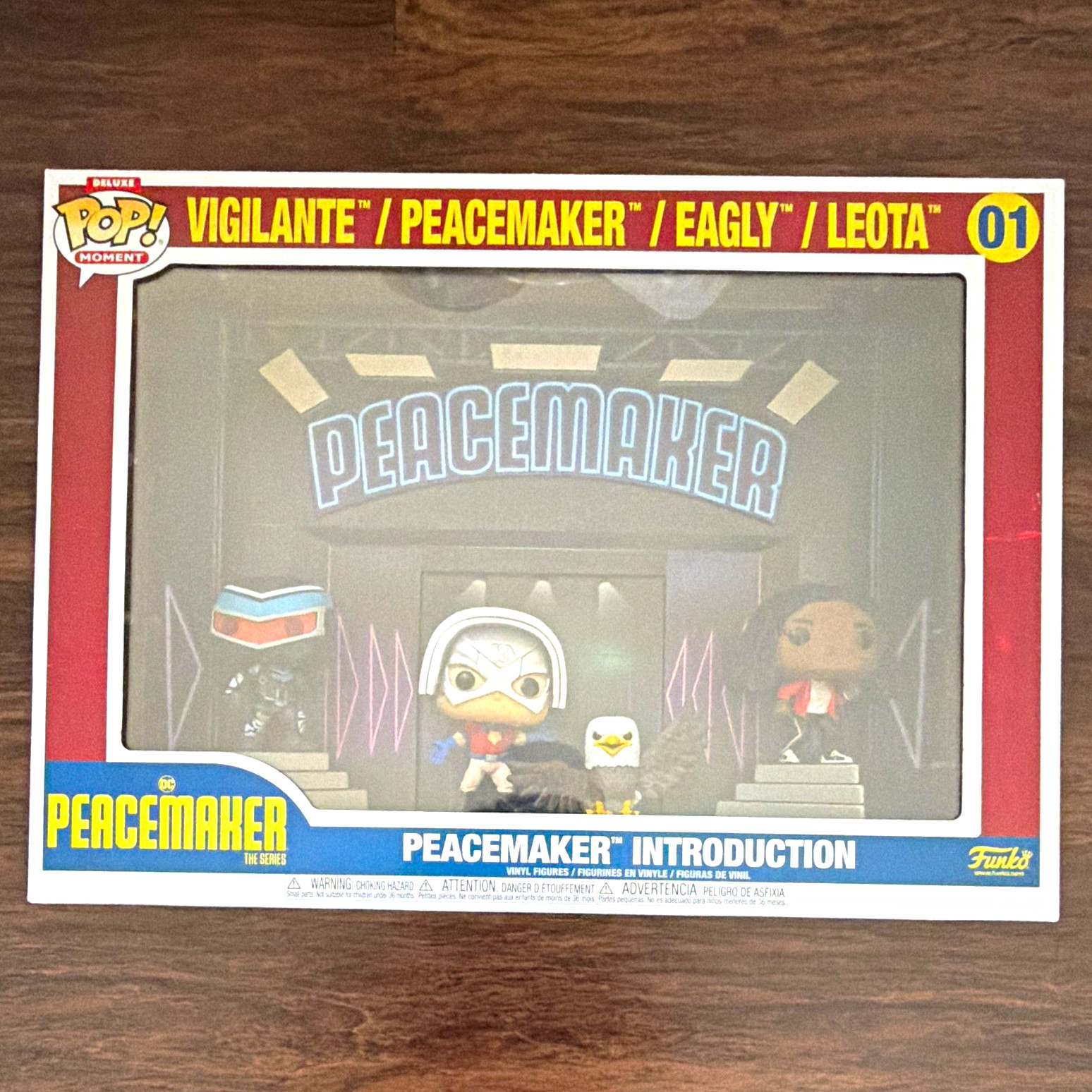 Funko Pop Deluxe Moment Peacemaker Introduction #01 Vigilante Eagly Leota New