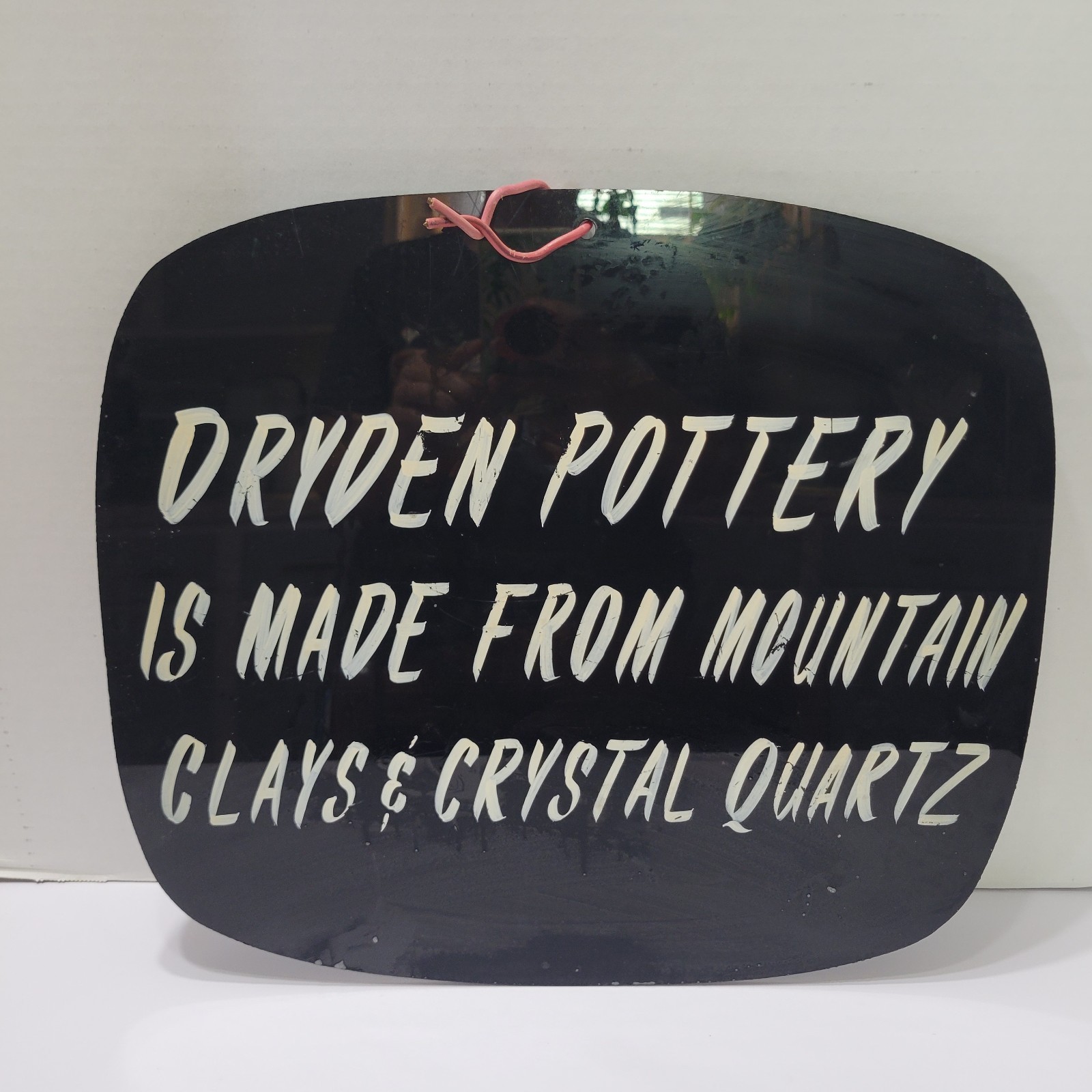 Vintage Dryden Pottery Arkansas Advertising Display Sign 