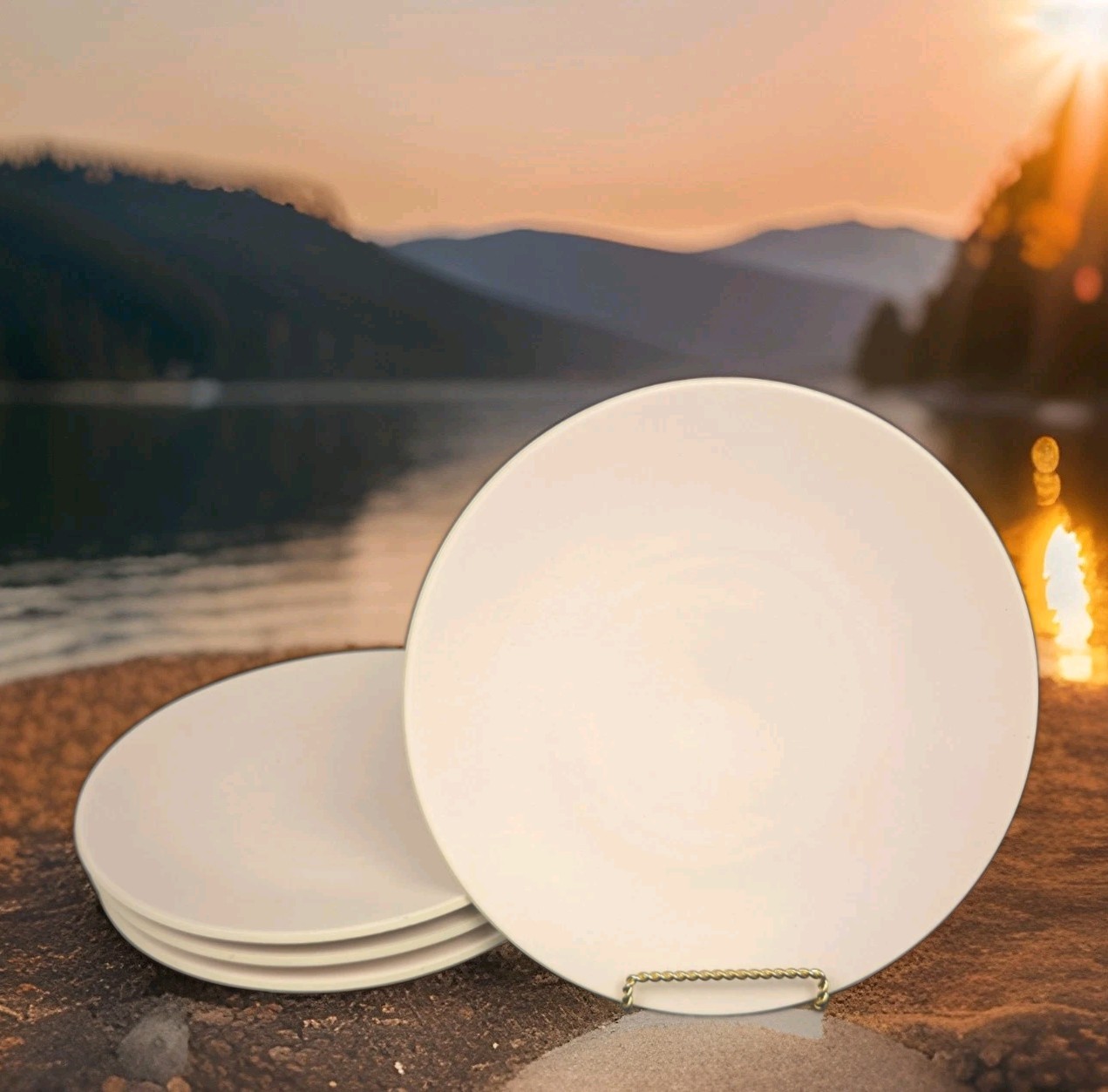 Sasaki Colorstone Matte Pink Dinner Plate Vignelli 1986 10.5\
