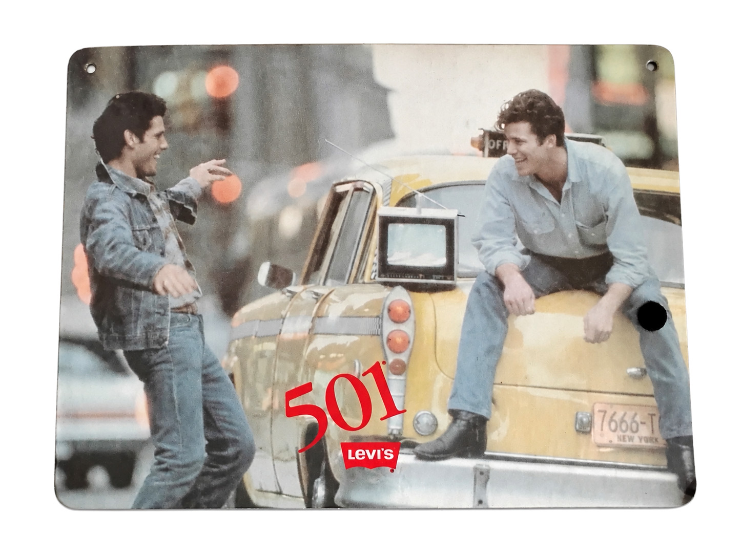 1984 Levi\'s 501 Blues Vintage Advertising Store Display Sign Denim Jeans