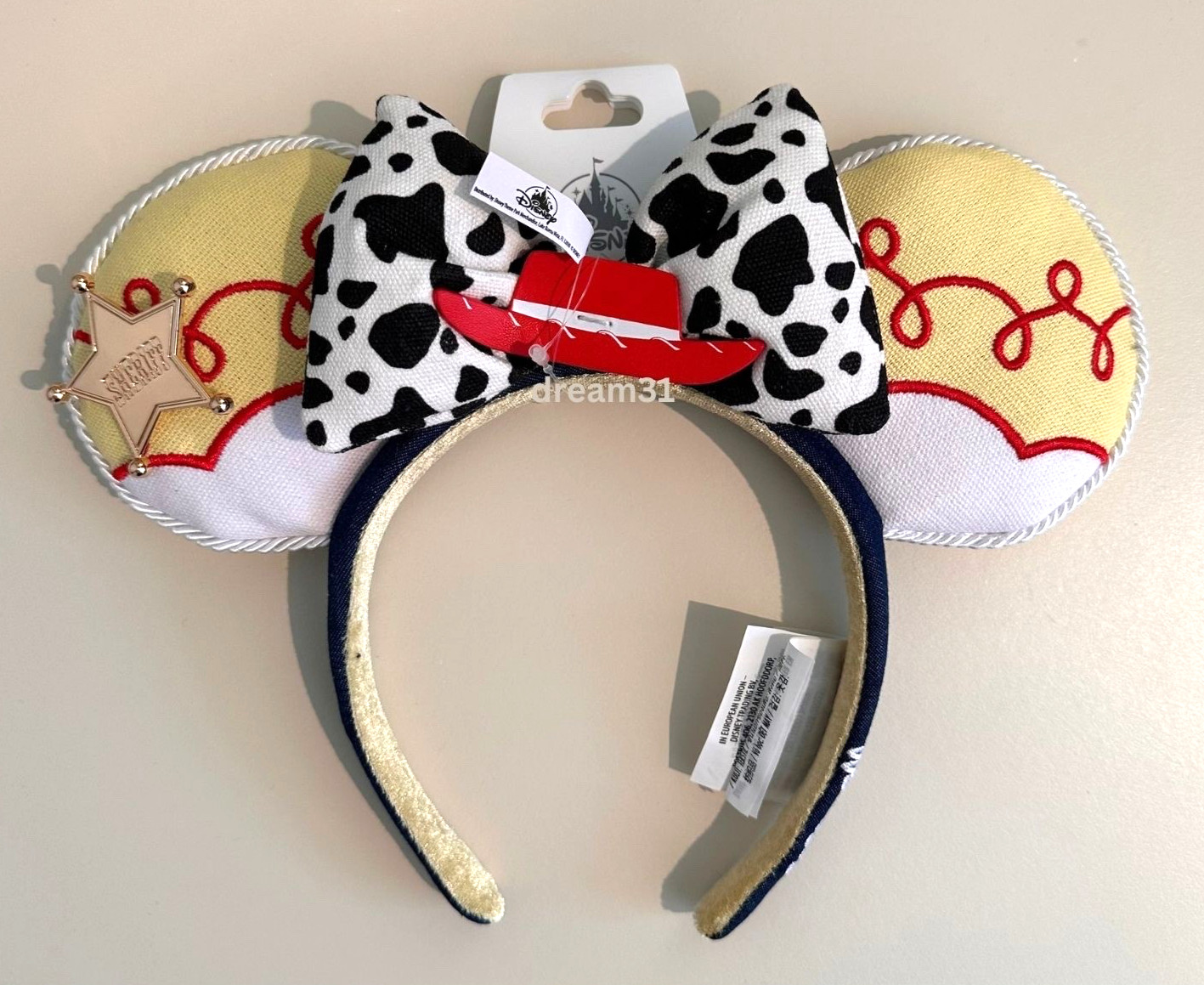 BNWT Disney Parks Toy Story Sheriff Jessie Minnie Mouse Ears Headband One Size