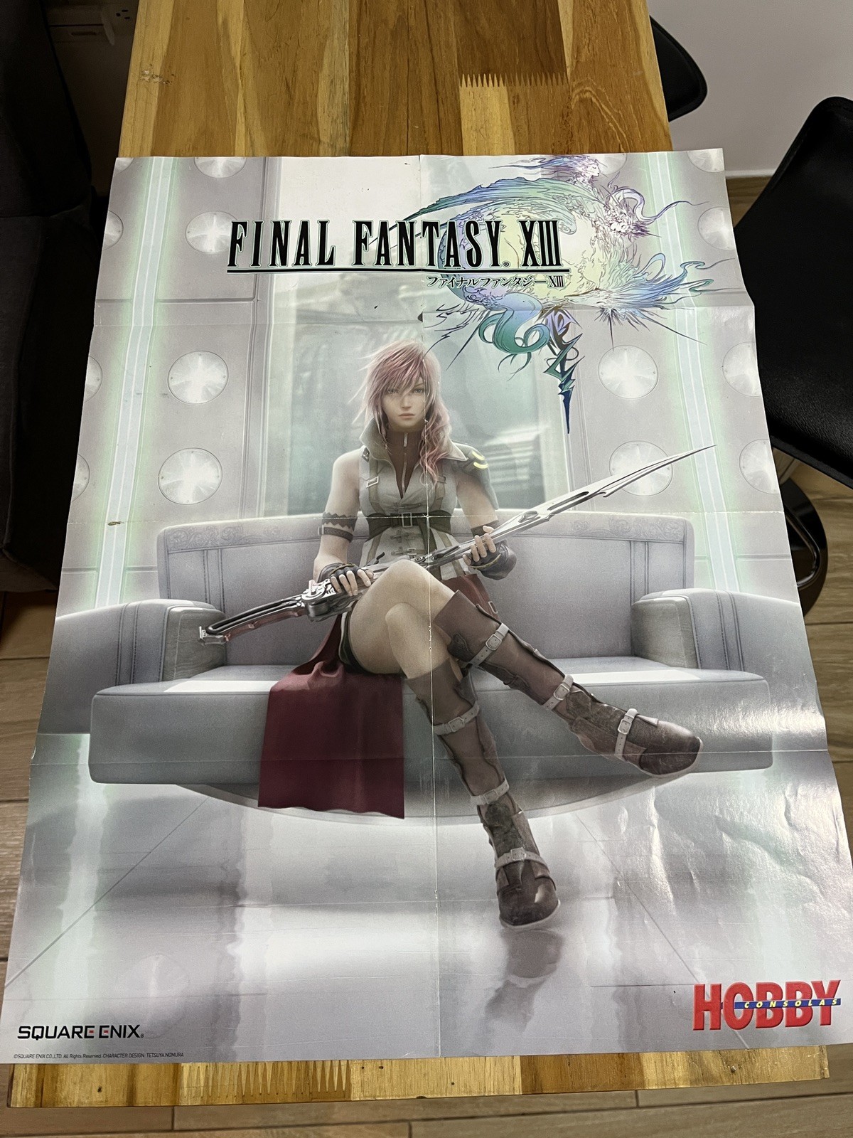Final Fantasy XIII Poster Hobby Consolas LATAM Latin America Rare 